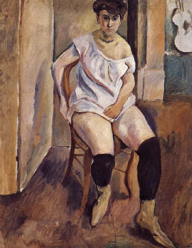 Jules Pascin The Woman wearing yellow short boots Germany oil painting art
